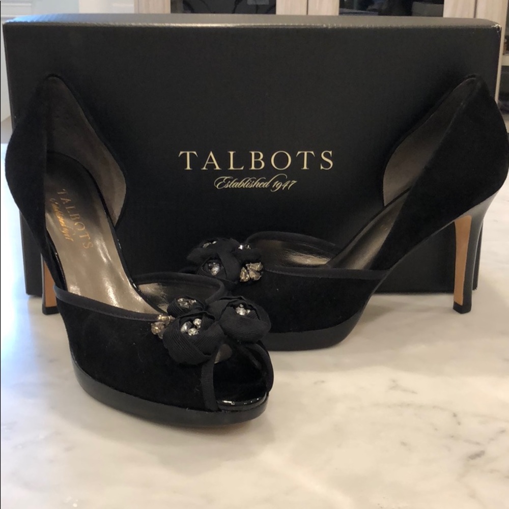Talbots peep toe pump